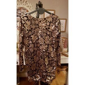 Club L Plus Floral Sequin Dress - NWT